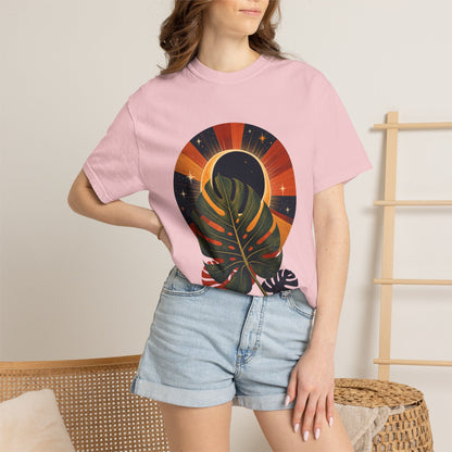 Botanical Vibes T-Shirt Retro Monstera Eclipse T-Shirt - Vintage Botanical Art