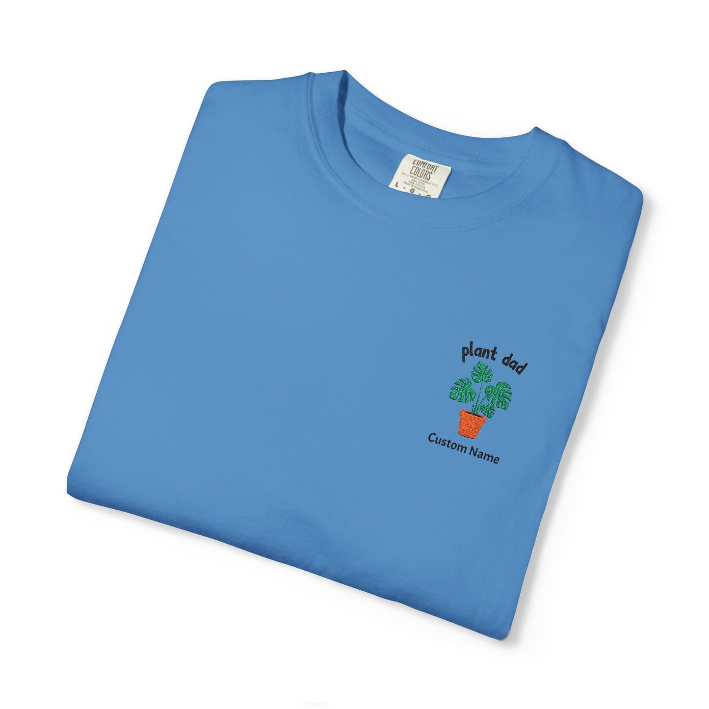 Printify T-Shirt Royal Caribe / M Personalized Plant Dad T-Shirt – Custom Embroidered Plant Lover Gift