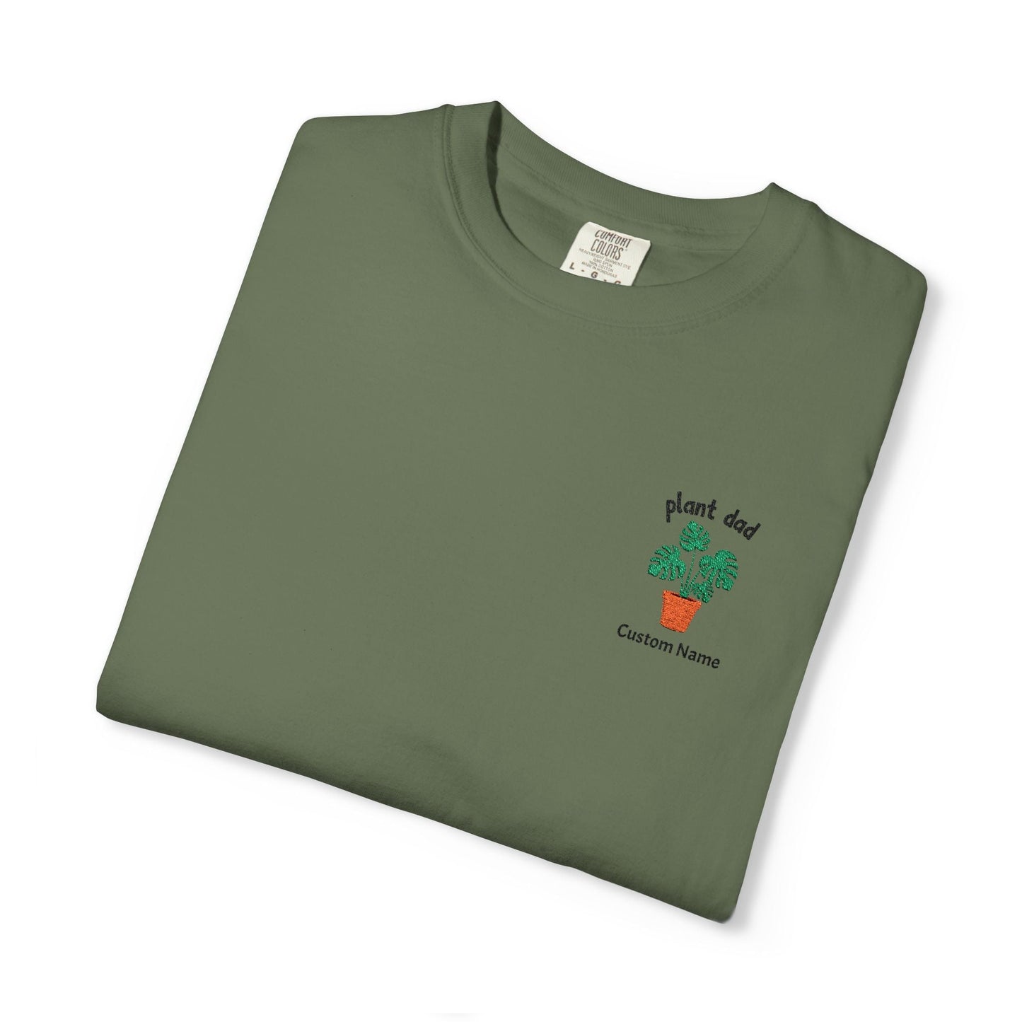 Printify T-Shirt Sage / S Personalized Plant Dad T-Shirt – Custom Embroidered Plant Lover Gift