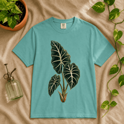 Printify T-Shirt Seafoam / S Alocasia Velvet Graphic T-Shirt - Plant Lover Gift