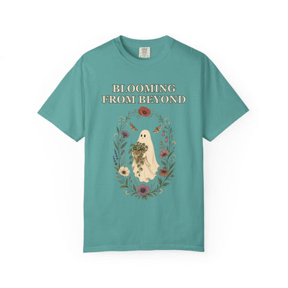 Botanical Vibes T-Shirt Seafoam / S Floral Ghost Halloween Shirt - Cottagecore Plant Tee