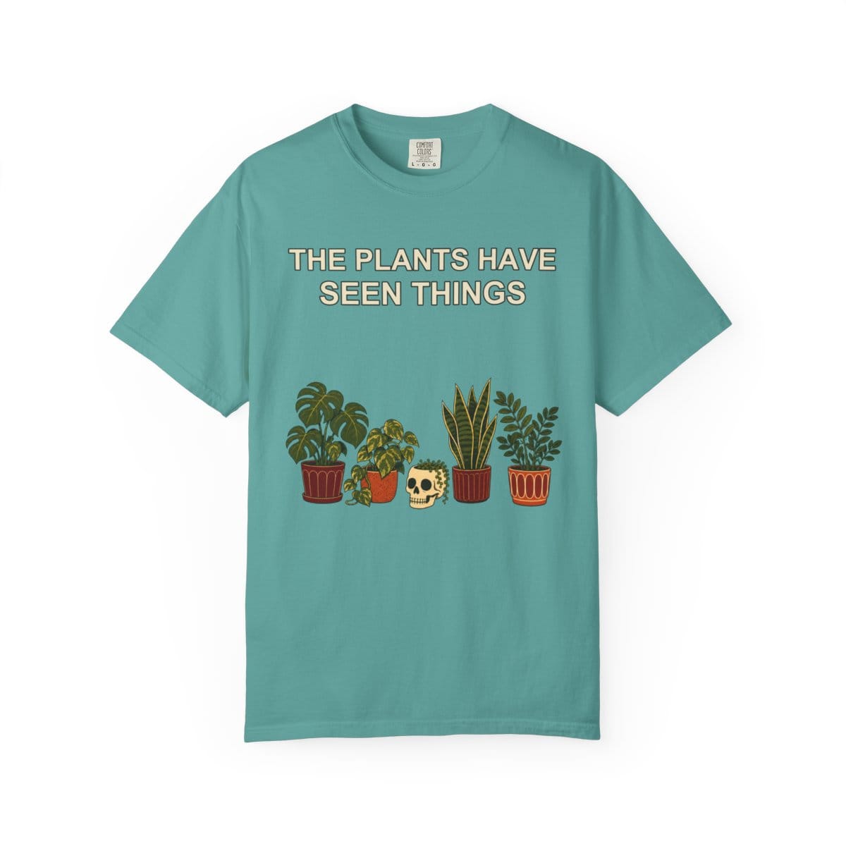 Botanical Vibes T-Shirt Seafoam / S Funny Houseplant Halloween Shirt - Plant Parent Tee