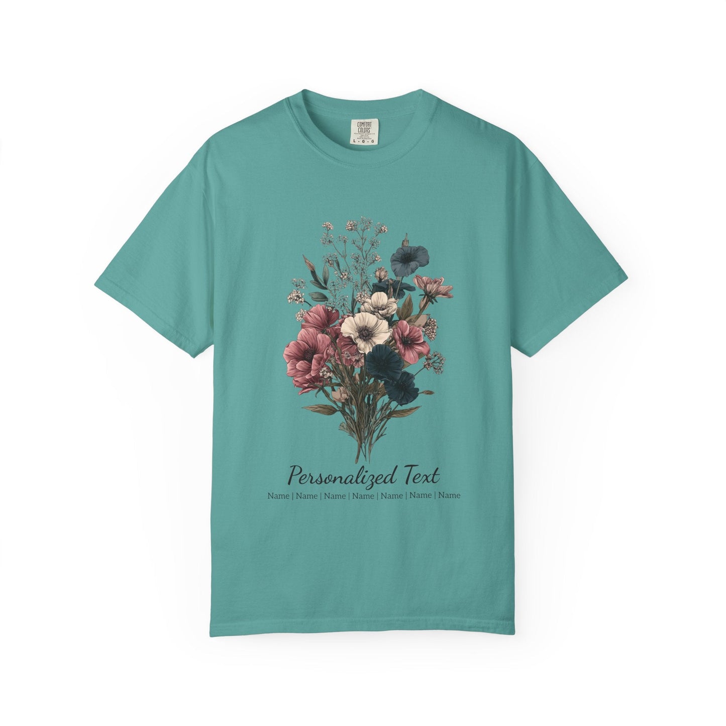 Printify T-Shirt Seafoam / S Personalized Gardening T-Shirt – Custom Garden Bouquet Gift for Plant Lovers
