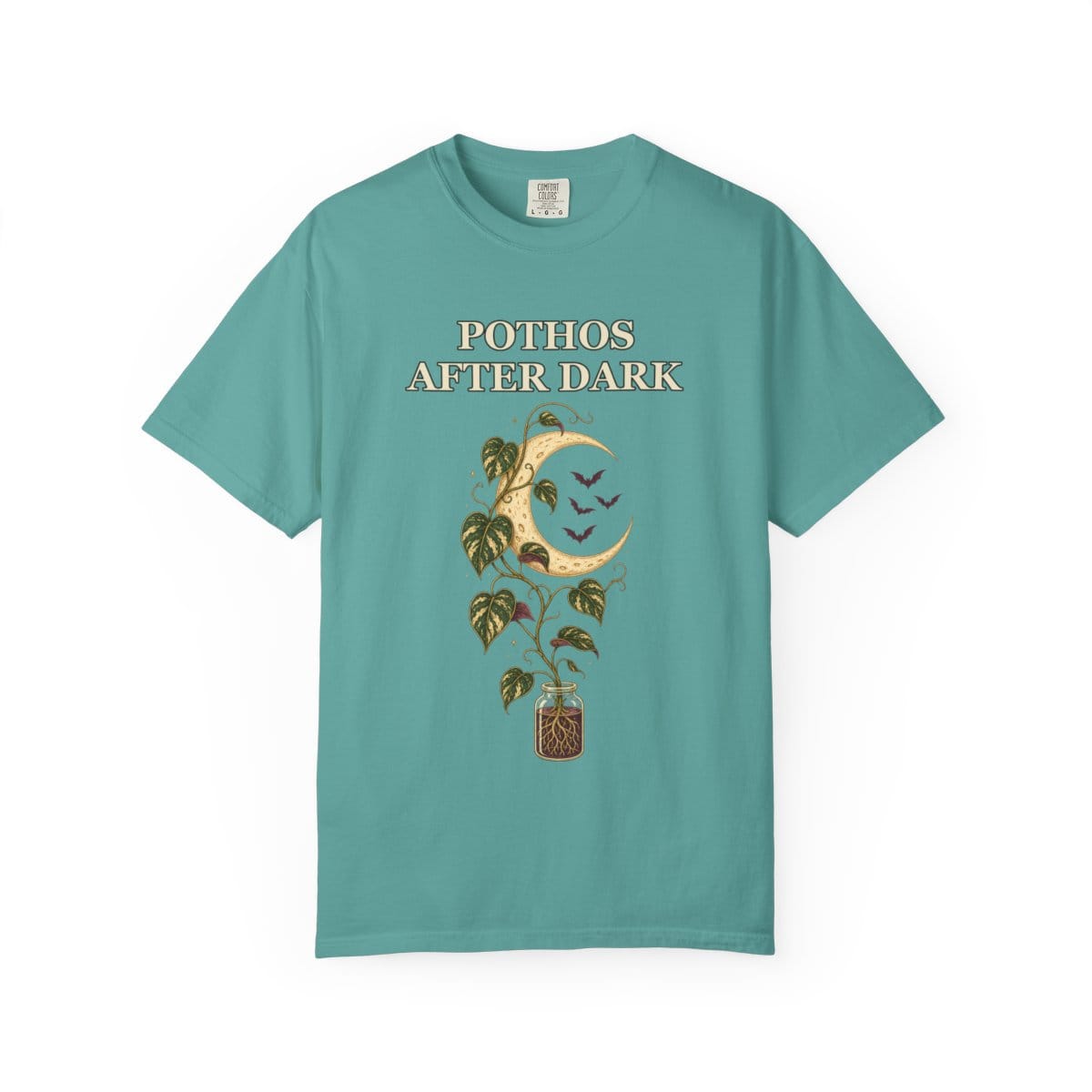 Botanical Vibes T-Shirt Seafoam / S Pothos Halloween Shirt - Gothic Botanical Tee