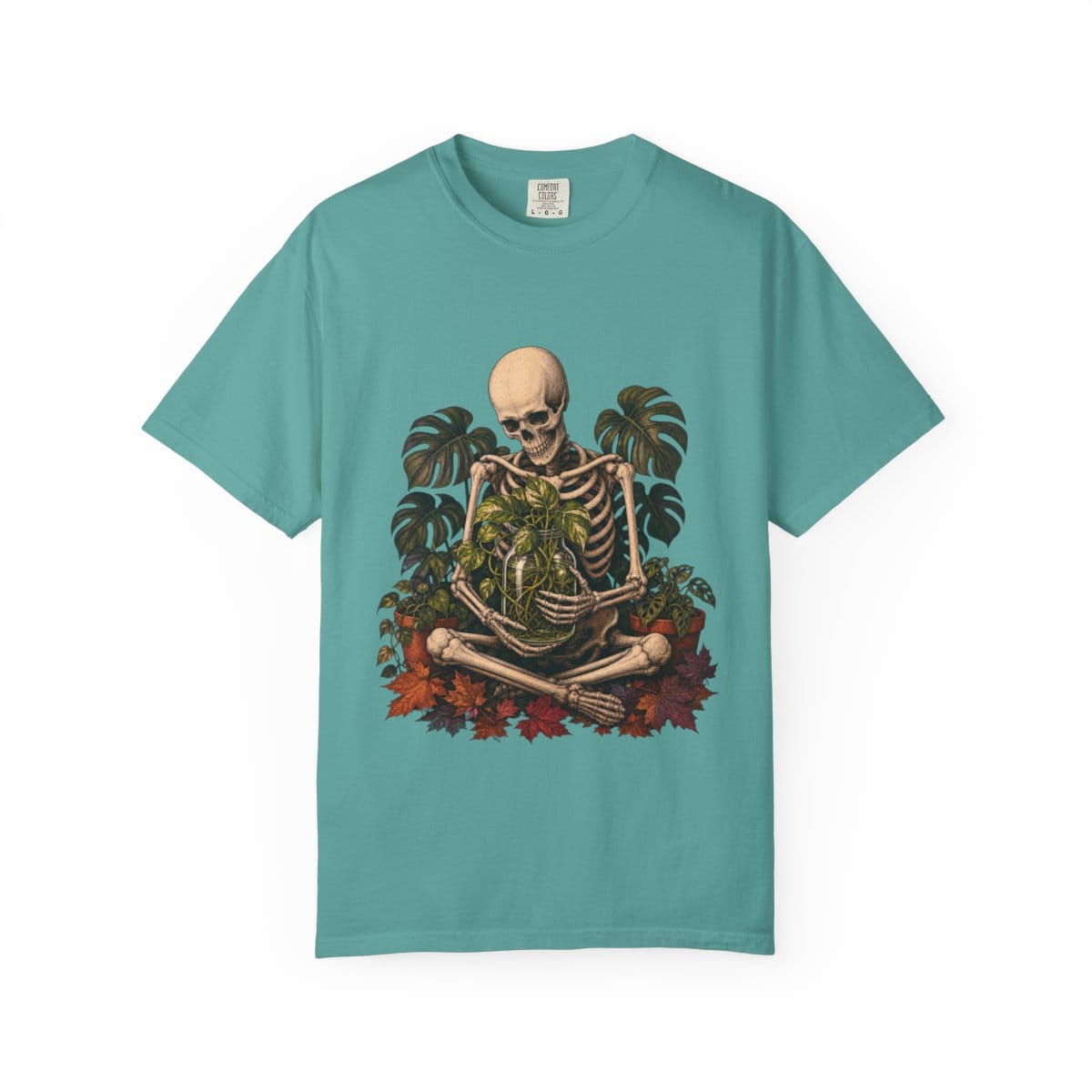 Botanical Vibes T-Shirt Seafoam / S Skeleton Propagation Keeper T-Shirt - Halloween Plant Art