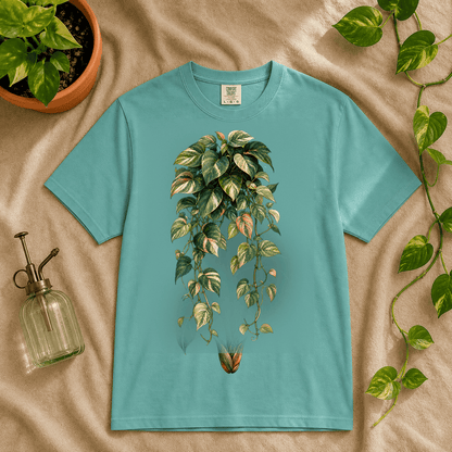 Printify T-Shirt Seafoam / S Variegated Pothos Graphic T-Shirt - Plant Lover Gift