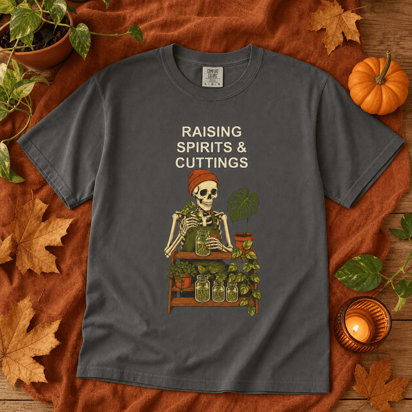 Botanical Vibes T-Shirt Skeleton Propagation Halloween Shirt - Plant Lover Tee