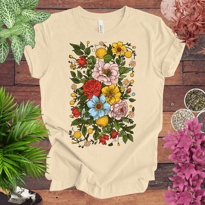 Printify T-Shirt Soft Cream / S Bold Floral Citrus T-Shirt