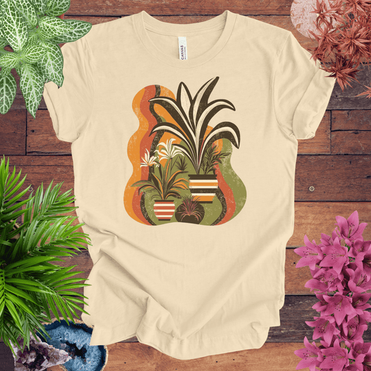 Printify T-Shirt Soft Cream / S Retro Tropical Plant Waves T-Shirt