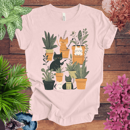 Printify T-Shirt Soft Pink / S Feline Green Thumb T-Shirt