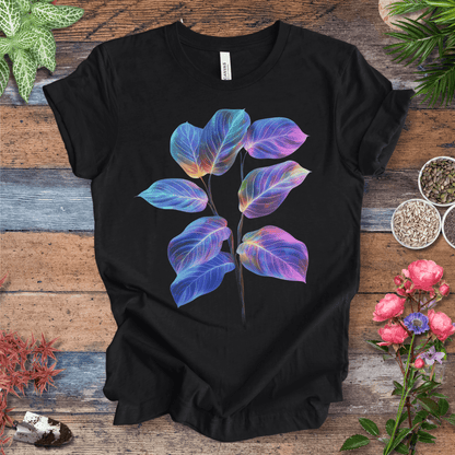 Printify T-Shirt Solid Black Blend / S Neon Glow Calathea plant T-Shirt