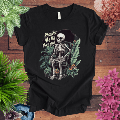 Printify T-Shirt Solid Black Blend / S Plants Are My Therapy T-Shirt