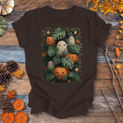 Printify T-Shirt Solid Dark Chocolate / S Pumpkin Vibes Fall T-Shirt | Botanical Vibes Plant Lover Tee