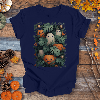 Printify T-Shirt Solid Midnight Navy / XS Pumpkin Vibes Fall T-Shirt | Botanical Vibes Plant Lover Tee