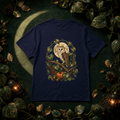 Owl and Pothos T-Shirt - Autumn Moon Garden Art