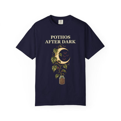 Botanical Vibes T-Shirt True Navy / S Pothos Halloween Shirt - Gothic Botanical Tee