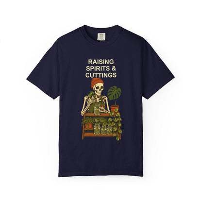 Botanical Vibes T-Shirt True Navy / S Skeleton Propagation Halloween Shirt - Plant Lover Tee