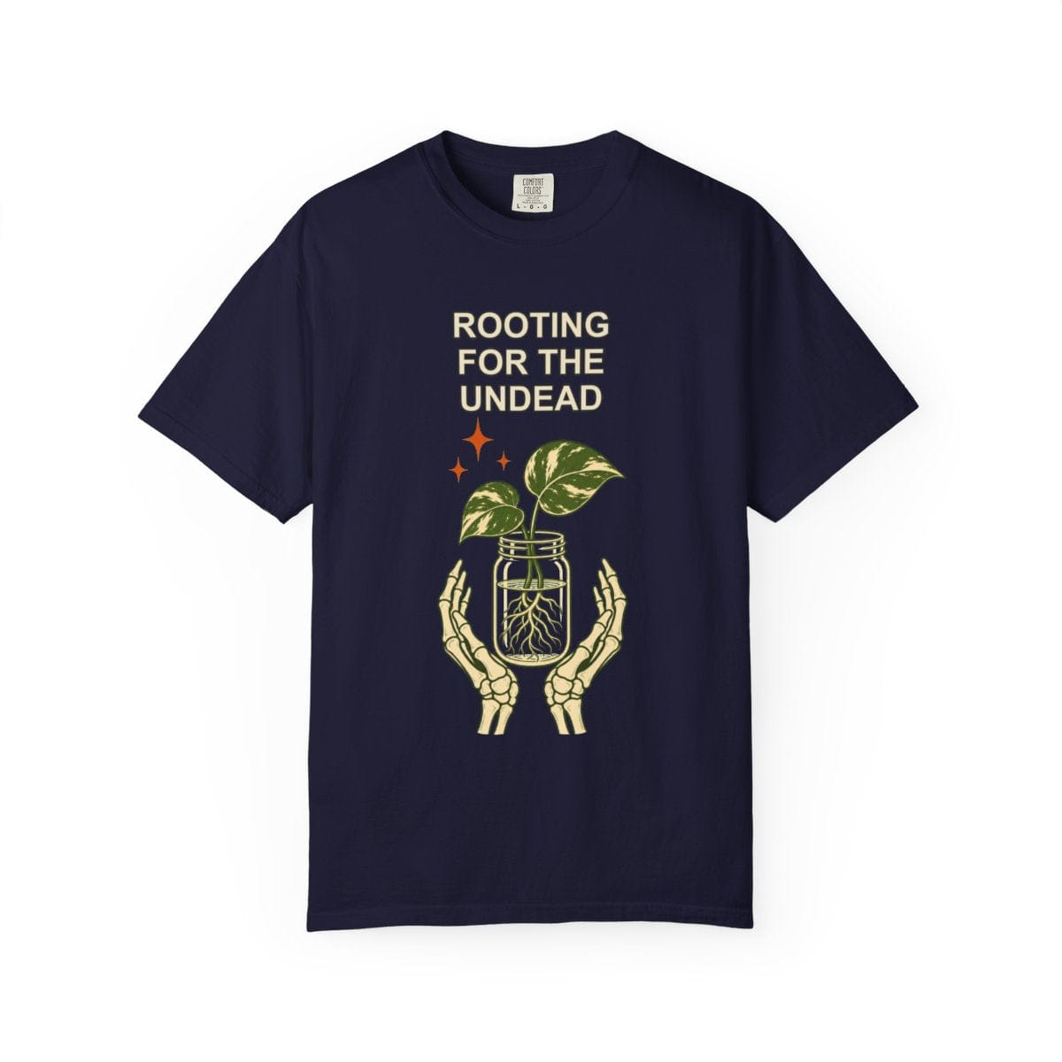 Botanical Vibes T-Shirt True Navy / S Skeleton Propagation Shirt - Halloween Plant Tee