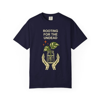 Botanical Vibes T-Shirt True Navy / S Skeleton Propagation Shirt - Halloween Plant Tee