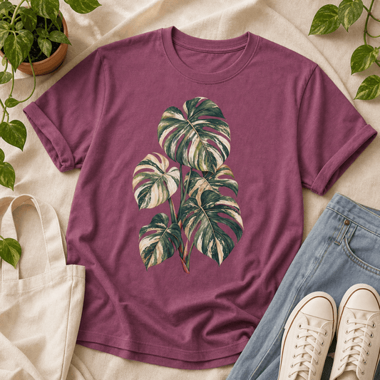 Printify T-Shirt Variegated Monstera Graphic T-Shirt - Plant Lover Gift