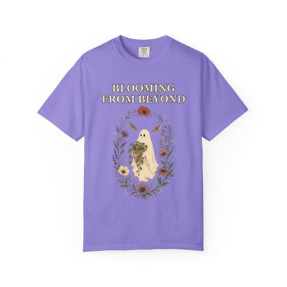 Botanical Vibes T-Shirt Violet / M Floral Ghost Halloween Shirt - Cottagecore Plant Tee