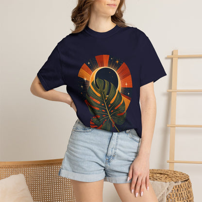 Botanical Vibes T-Shirt Violet / M Retro Monstera Eclipse T-Shirt - Vintage Botanical Art