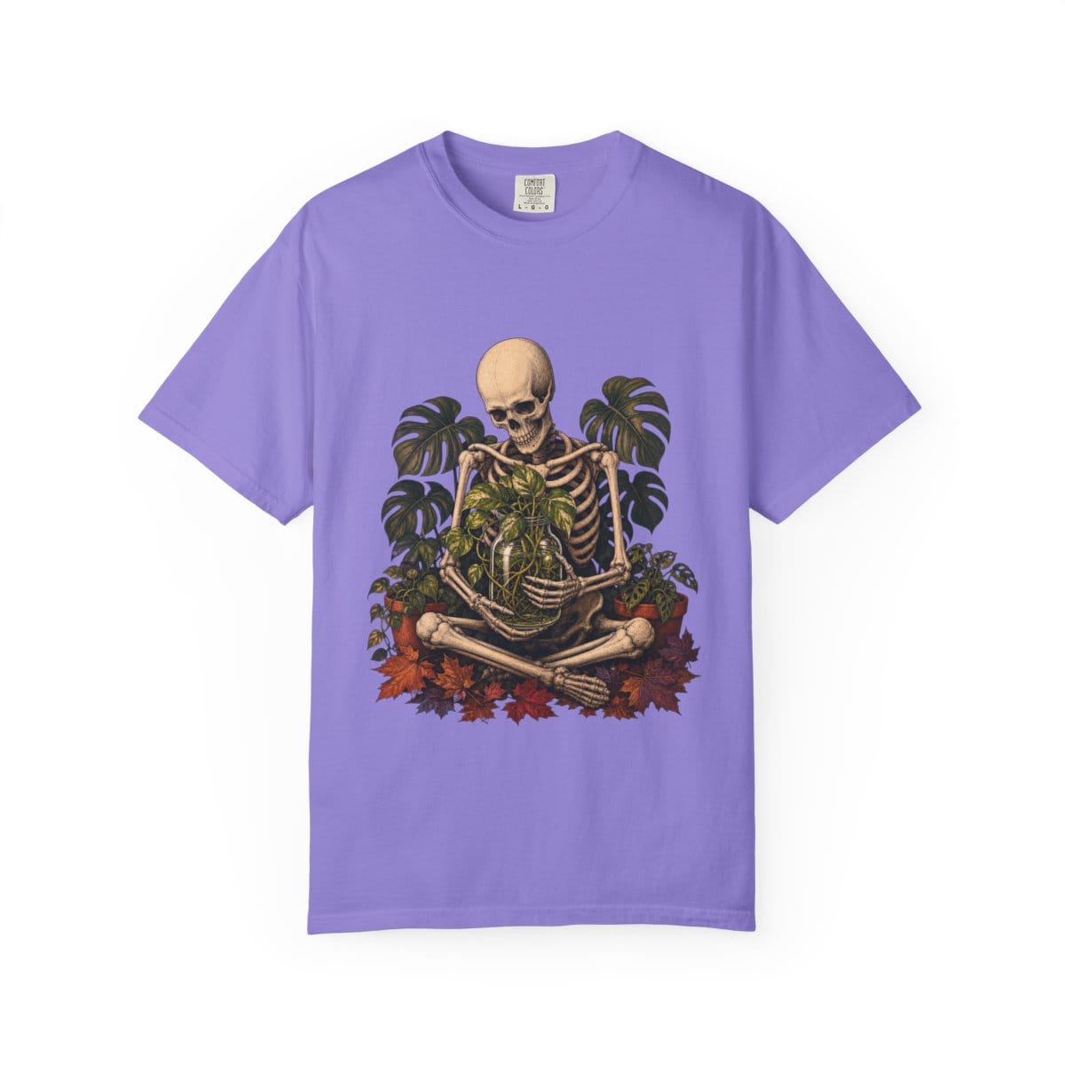 Botanical Vibes T-Shirt Violet / M Skeleton Propagation Keeper T-Shirt - Halloween Plant Art