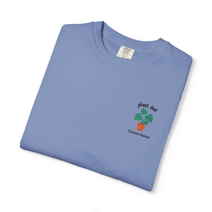 Printify T-Shirt Washed Denim / S Personalized Plant Dad T-Shirt – Custom Embroidered Plant Lover Gift