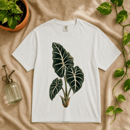 Printify T-Shirt White / M Alocasia Velvet Graphic T-Shirt - Plant Lover Gift