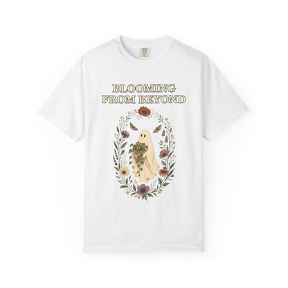 Botanical Vibes T-Shirt White / M Floral Ghost Halloween Shirt - Cottagecore Plant Tee
