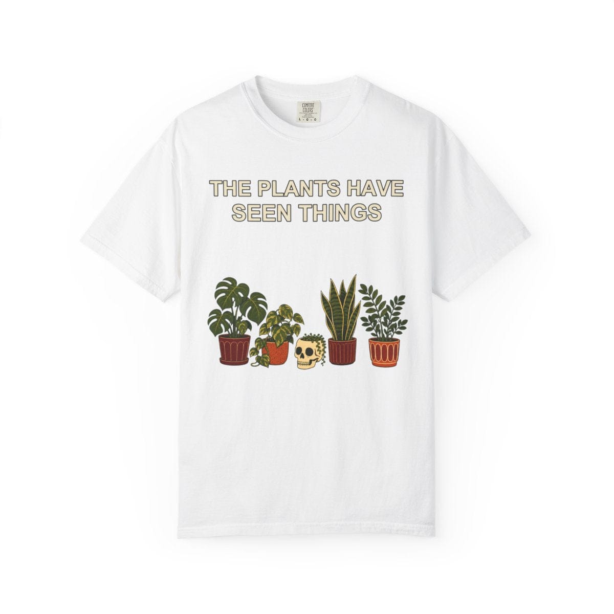 Botanical Vibes T-Shirt White / M Funny Houseplant Halloween Shirt - Plant Parent Tee