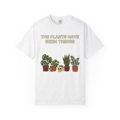 Botanical Vibes T-Shirt White / M Funny Houseplant Halloween Shirt - Plant Parent Tee