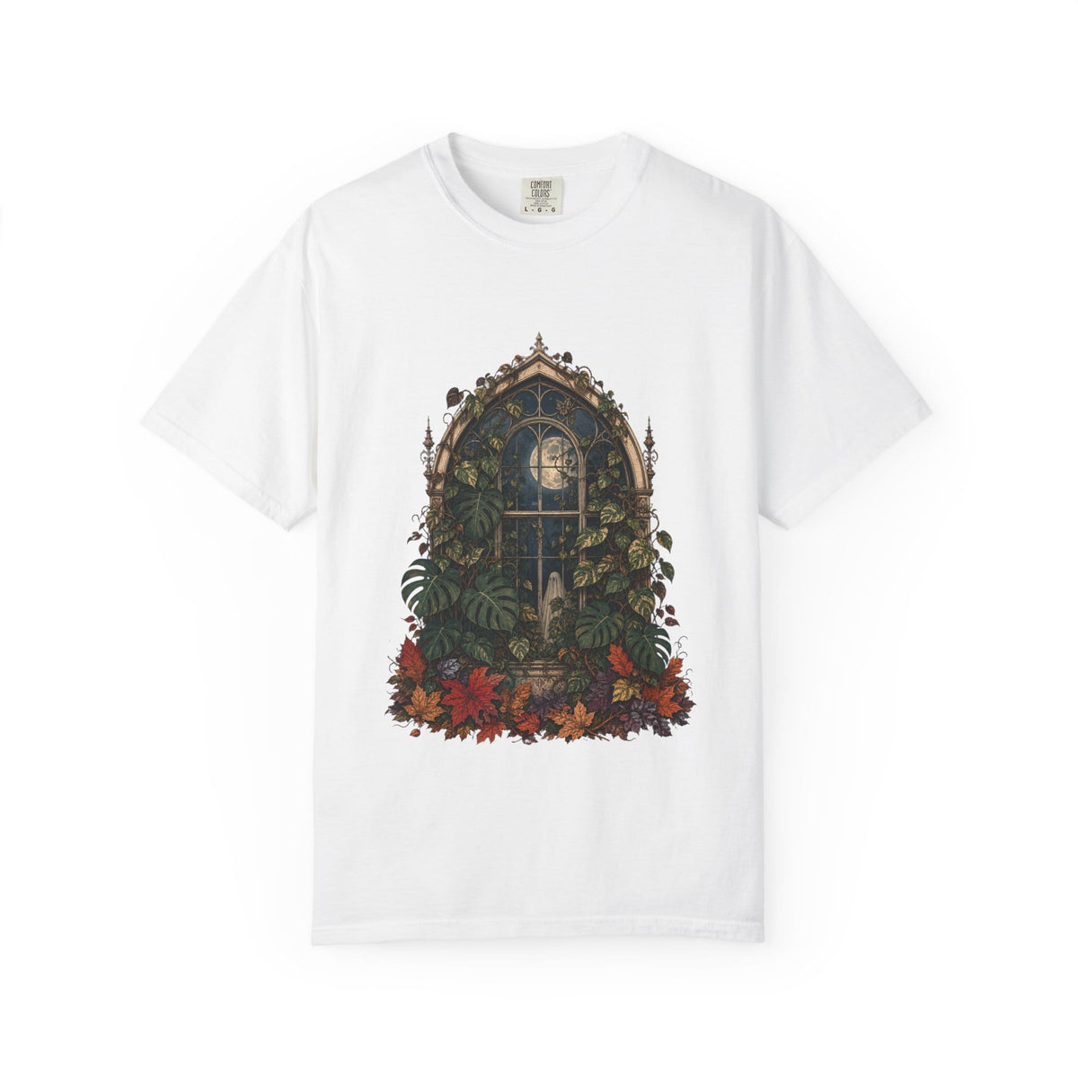 Botanical Vibes T-Shirt White / M Ghostly Greenhouse T-Shirt - Haunted Botanical Art