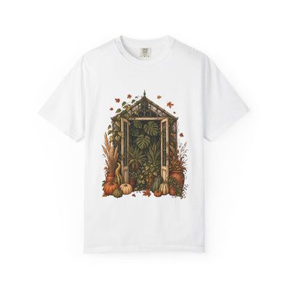 Botanical Vibes T-Shirt White / M Harvest Greenhouse T-Shirt - Fall Houseplant Art