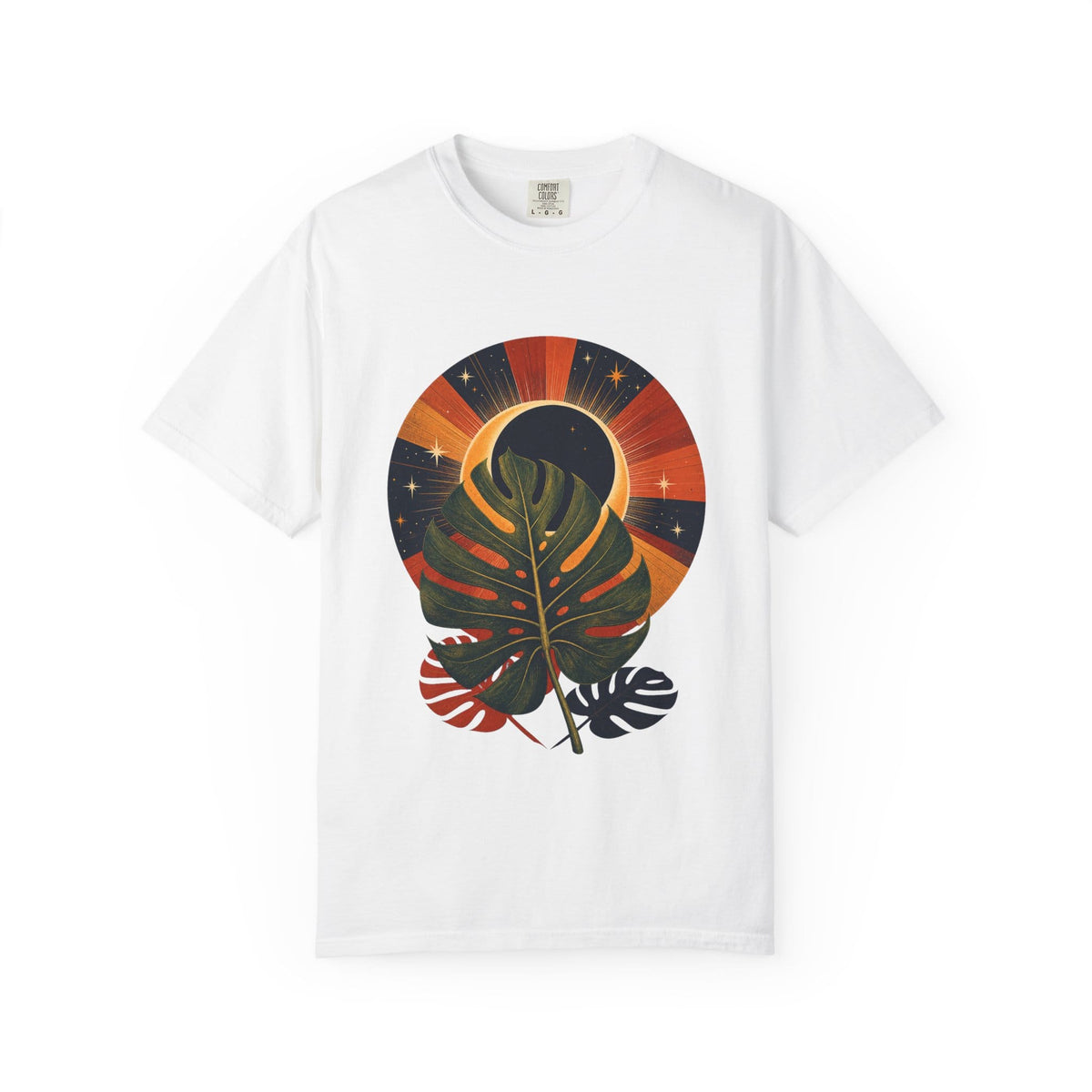 Botanical Vibes T-Shirt White / M Retro Monstera Eclipse T-Shirt - Vintage Botanical Art