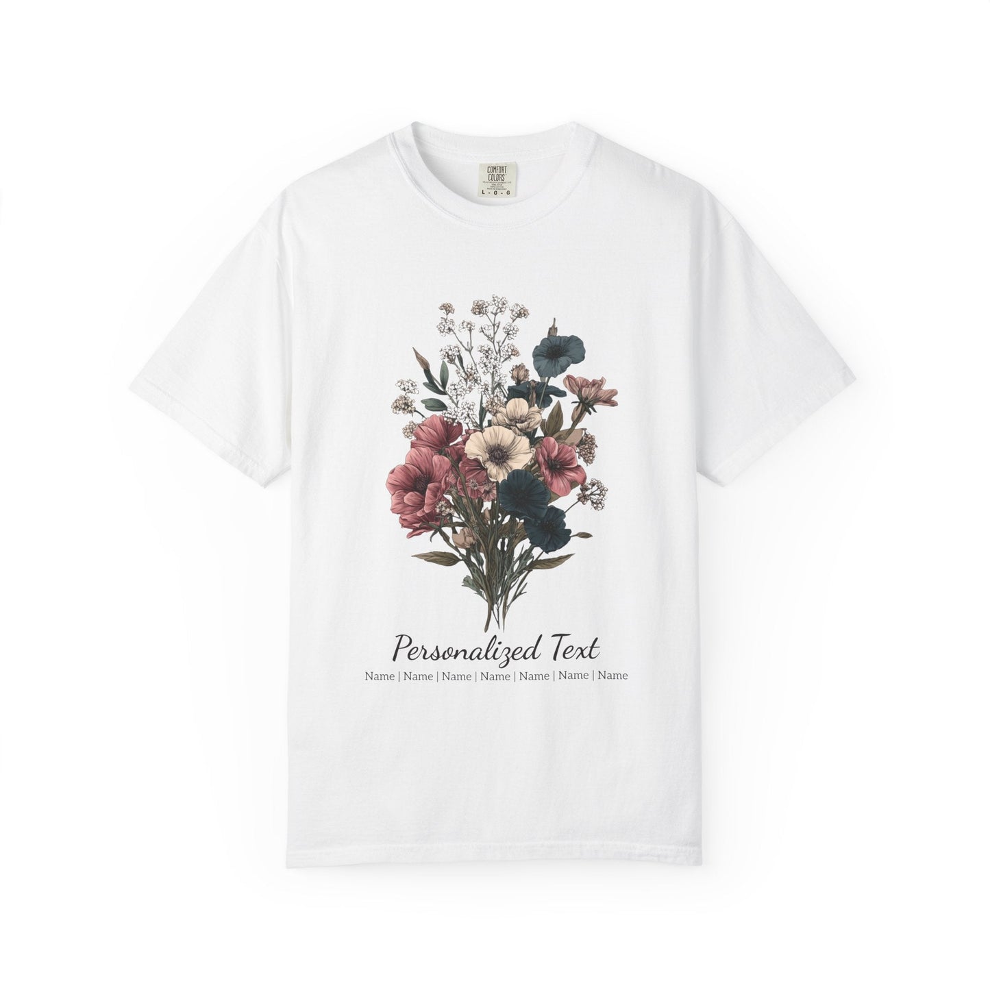 Printify T-Shirt White / S Personalized Gardening T-Shirt – Custom Garden Bouquet Gift for Plant Lovers