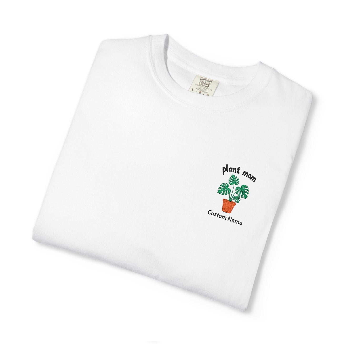 Printify T-Shirt White / S Personalized Plant Mom T-Shirt – Custom Embroidered Plant Lover Gift