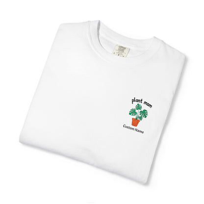 Printify T-Shirt White / S Personalized Plant Mom T-Shirt – Custom Embroidered Plant Lover Gift