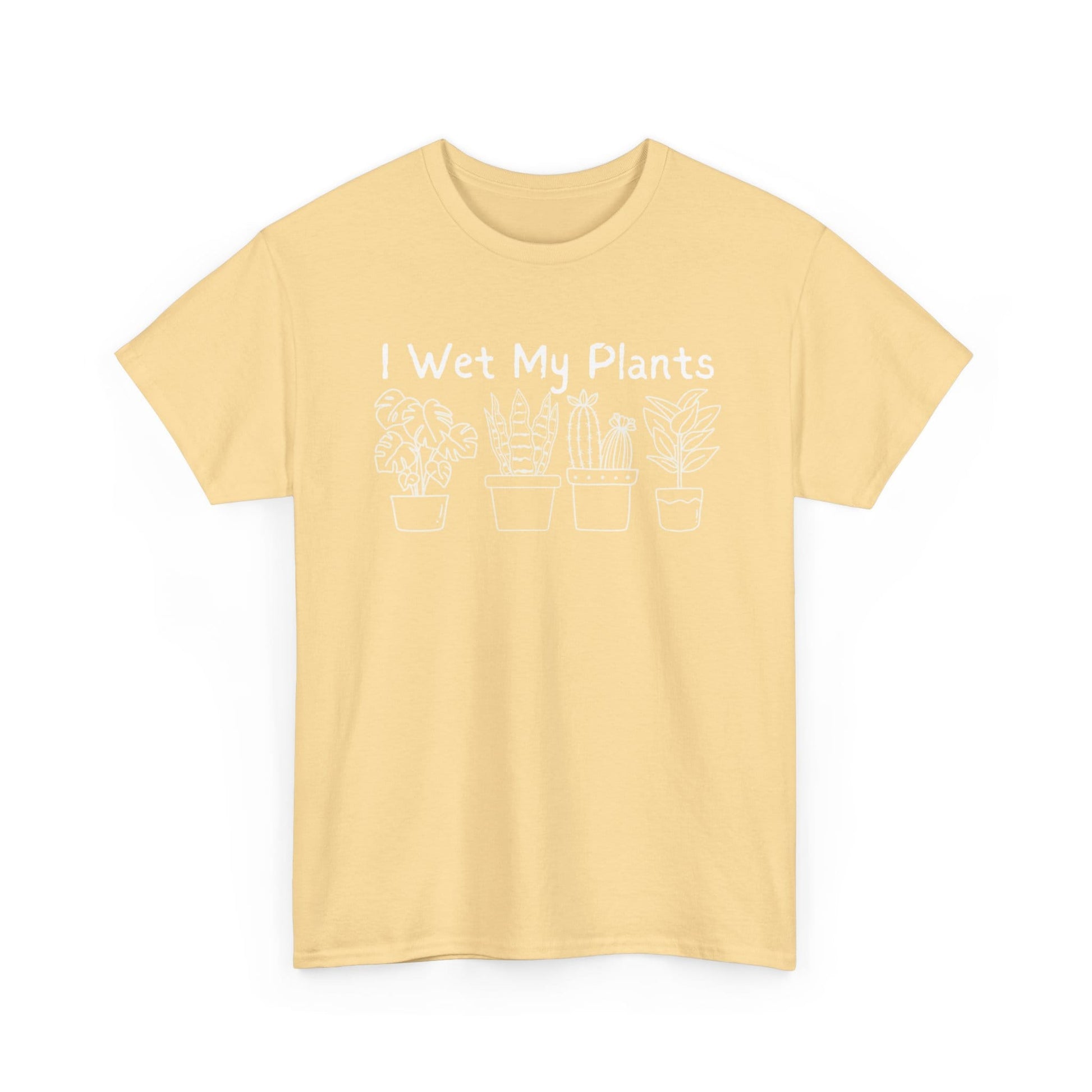 Printify T-Shirt Yellow Haze / S I Wet My Plants T-Shirt — Funny Plant Lover Tee for Gardeners