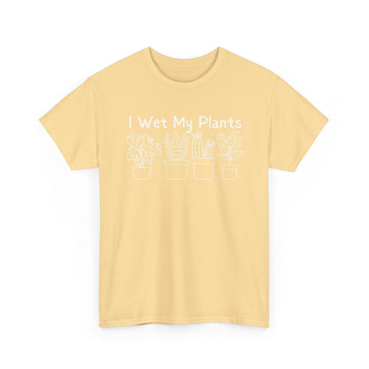 Printify T-Shirt Yellow Haze / S I Wet My Plants T-Shirt — Funny Plant Lover Tee for Gardeners