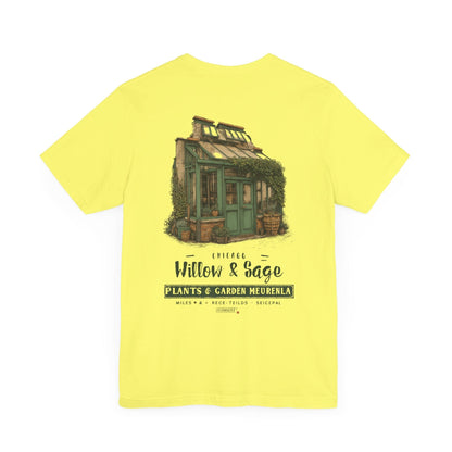 Printify T-Shirt Yellow / S Willow & Sage Vintage Greenhouse Tee | Eco-Friendly Gardening T-Shirt