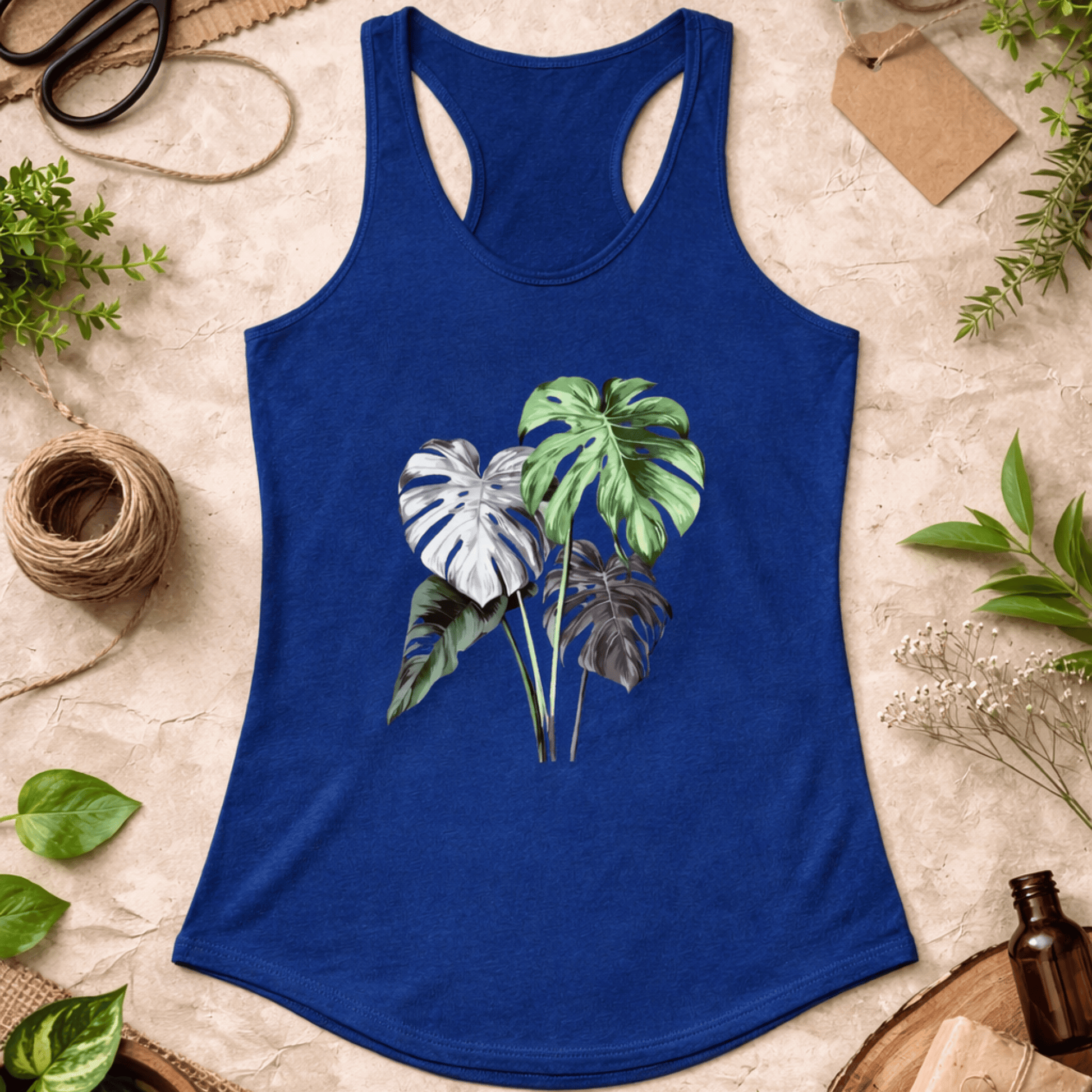 Monstera Plant Racerback Tank Top
