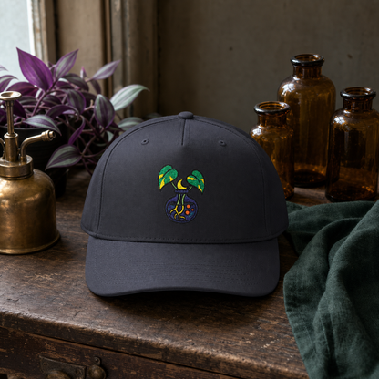 Witch's Pothos Cuttings embroidered hat in Black